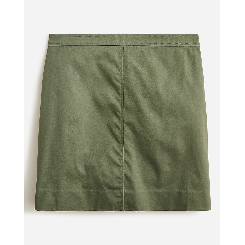 J.Crew Olive Green Cotton A-Line Mini Skirt BP655 Size 2 NWT